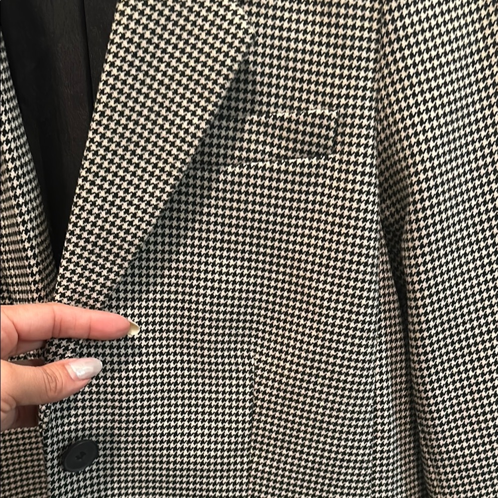 H&M Houndstooth Blazer XS Dark Academia 90s Aesthetic - Picture 3 of 7